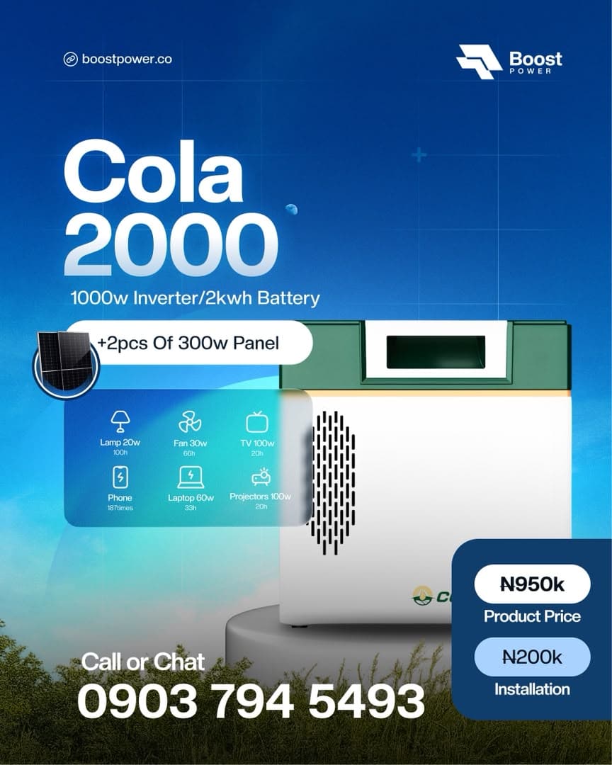 Cola 2000 official flyer with price and specifications